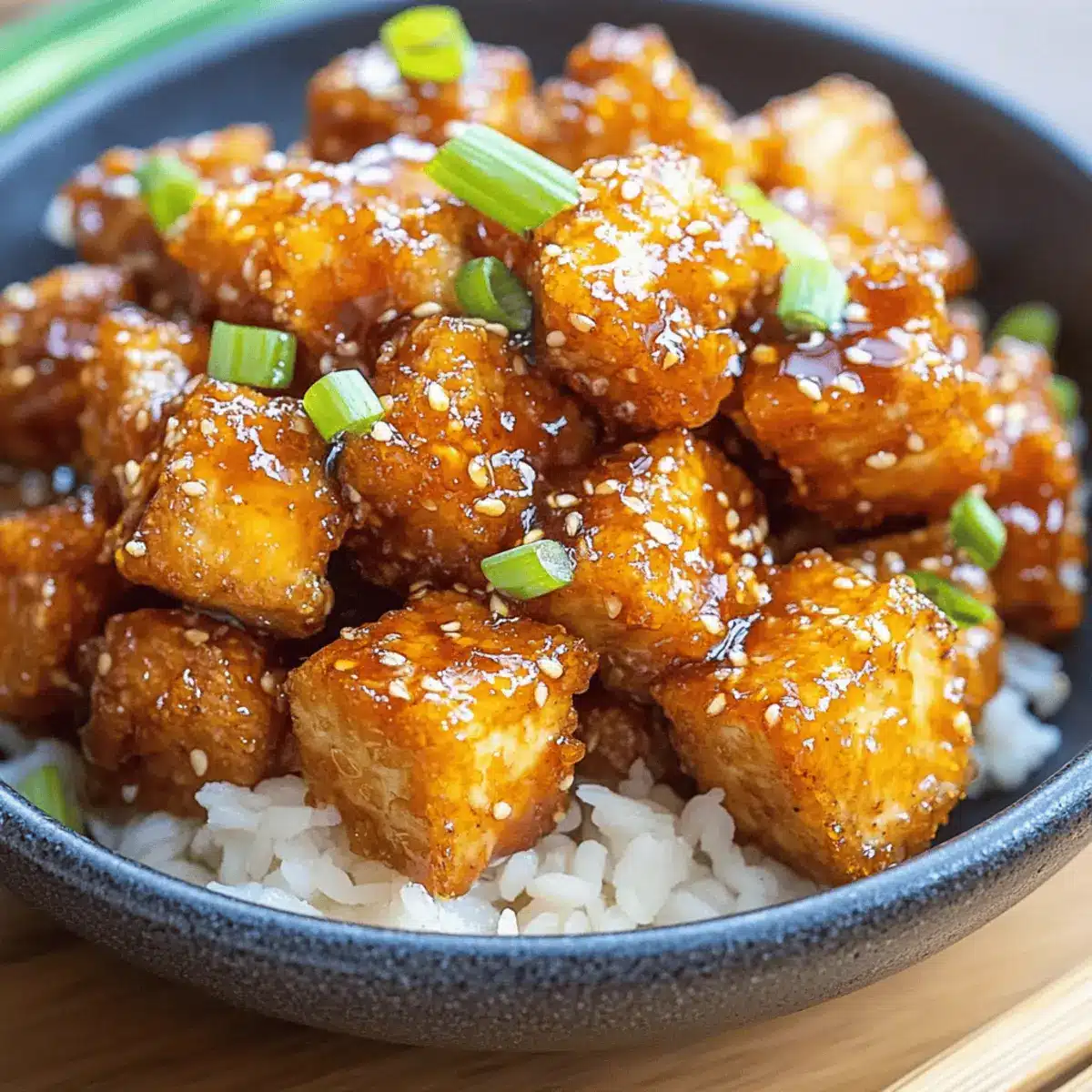 Crispy Honey-Garlic Tofu
