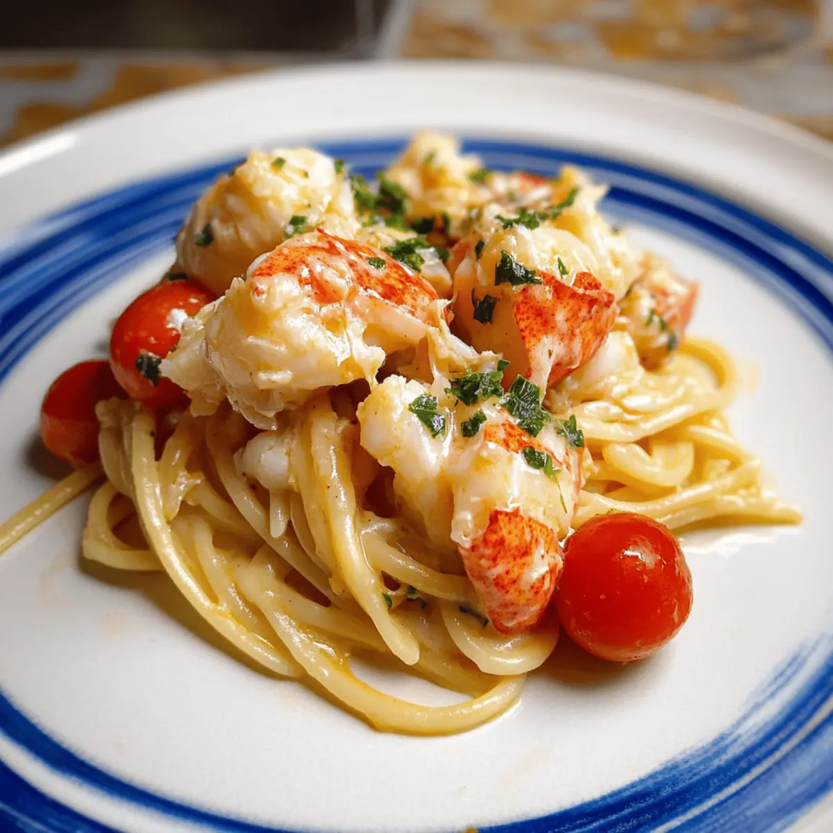Buttered Lobster Pasta with Cherry Tomatoes