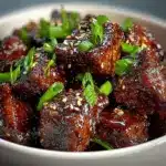 Sweet and Sticky Steak Bites
