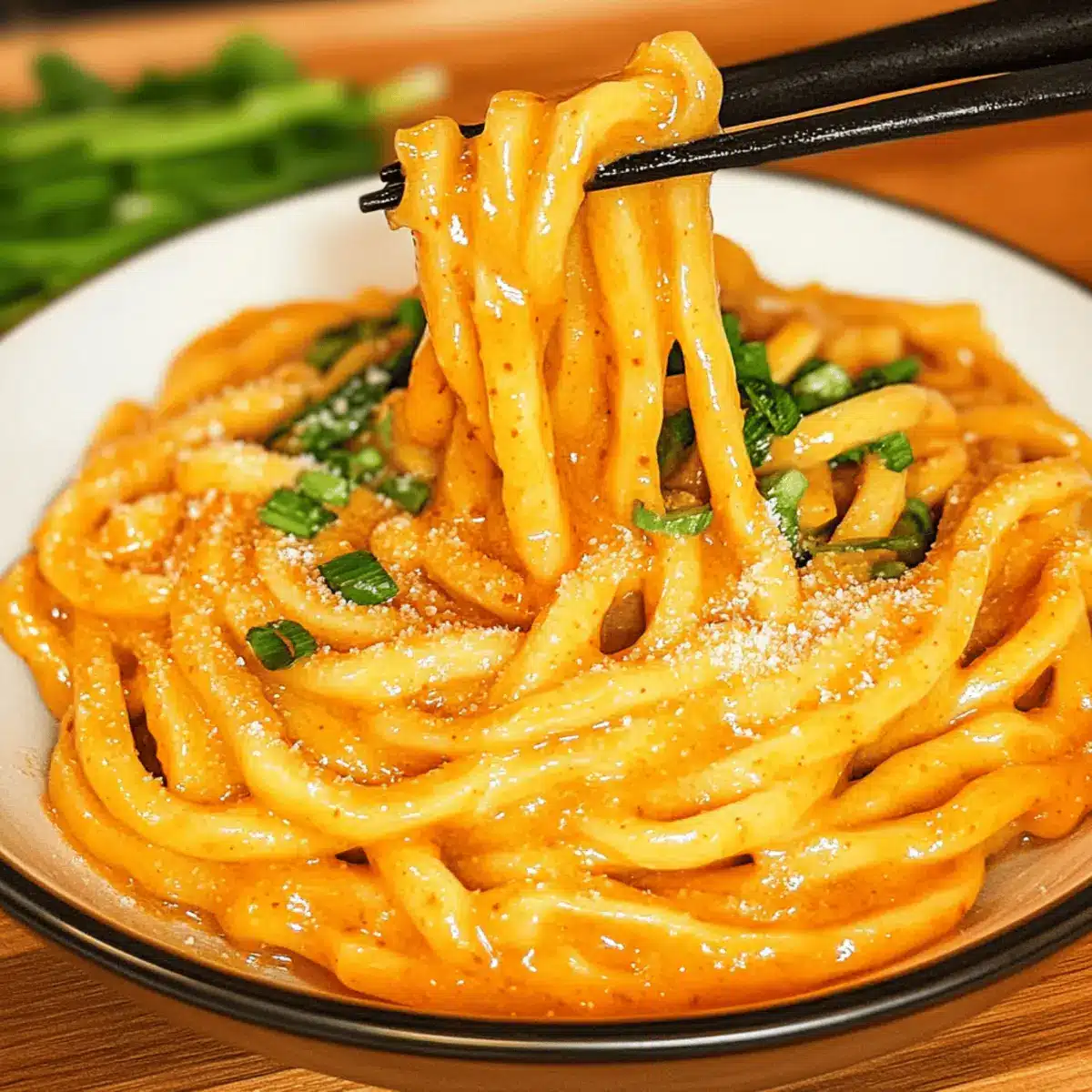 Creamy Gochujang Udon Noodles