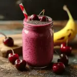 Smoothie with Frozen Cherries