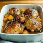 Peach Glazed Chicken Thighs