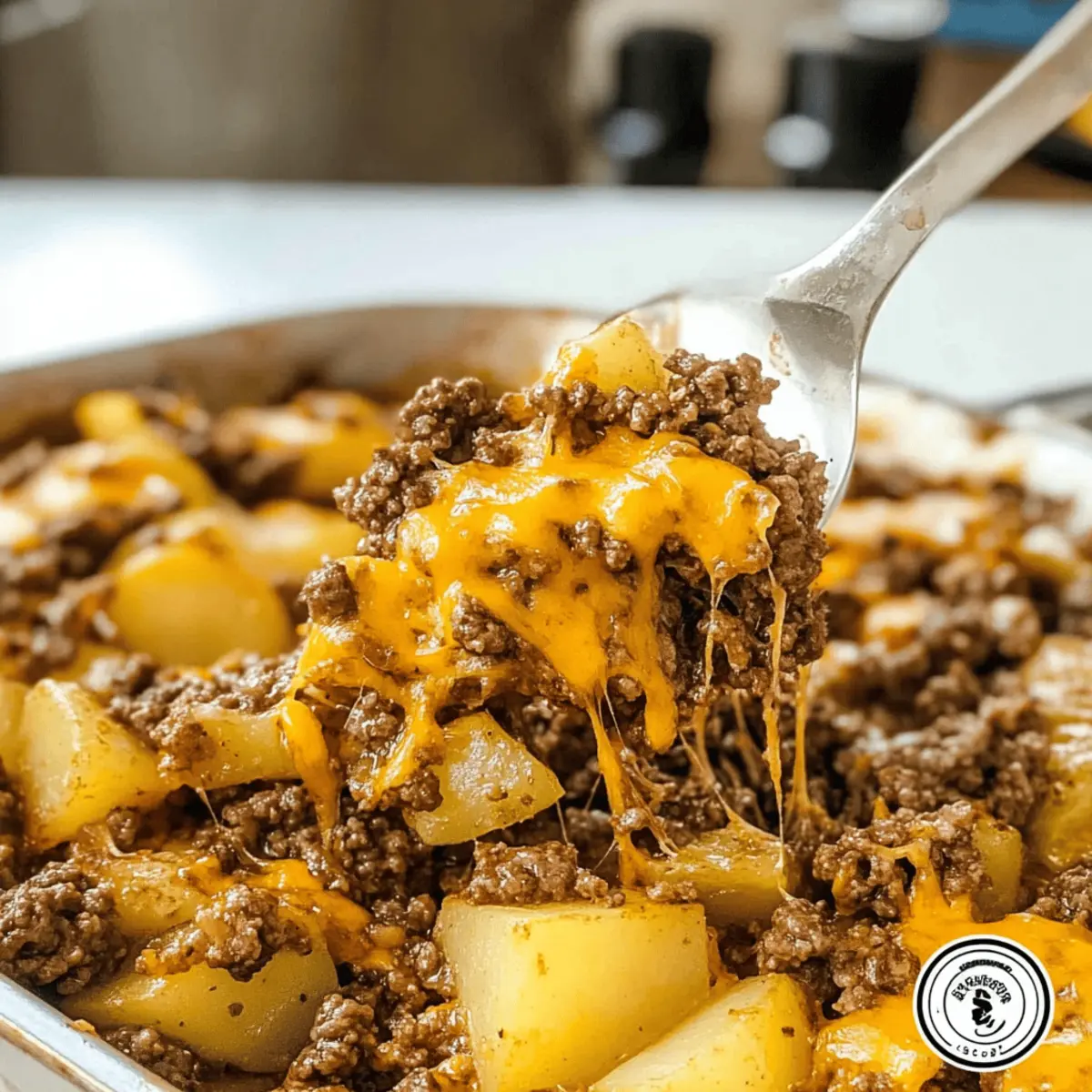 Potatoes and Ground Beef Hash