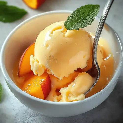 Peach Sorbet No Churn