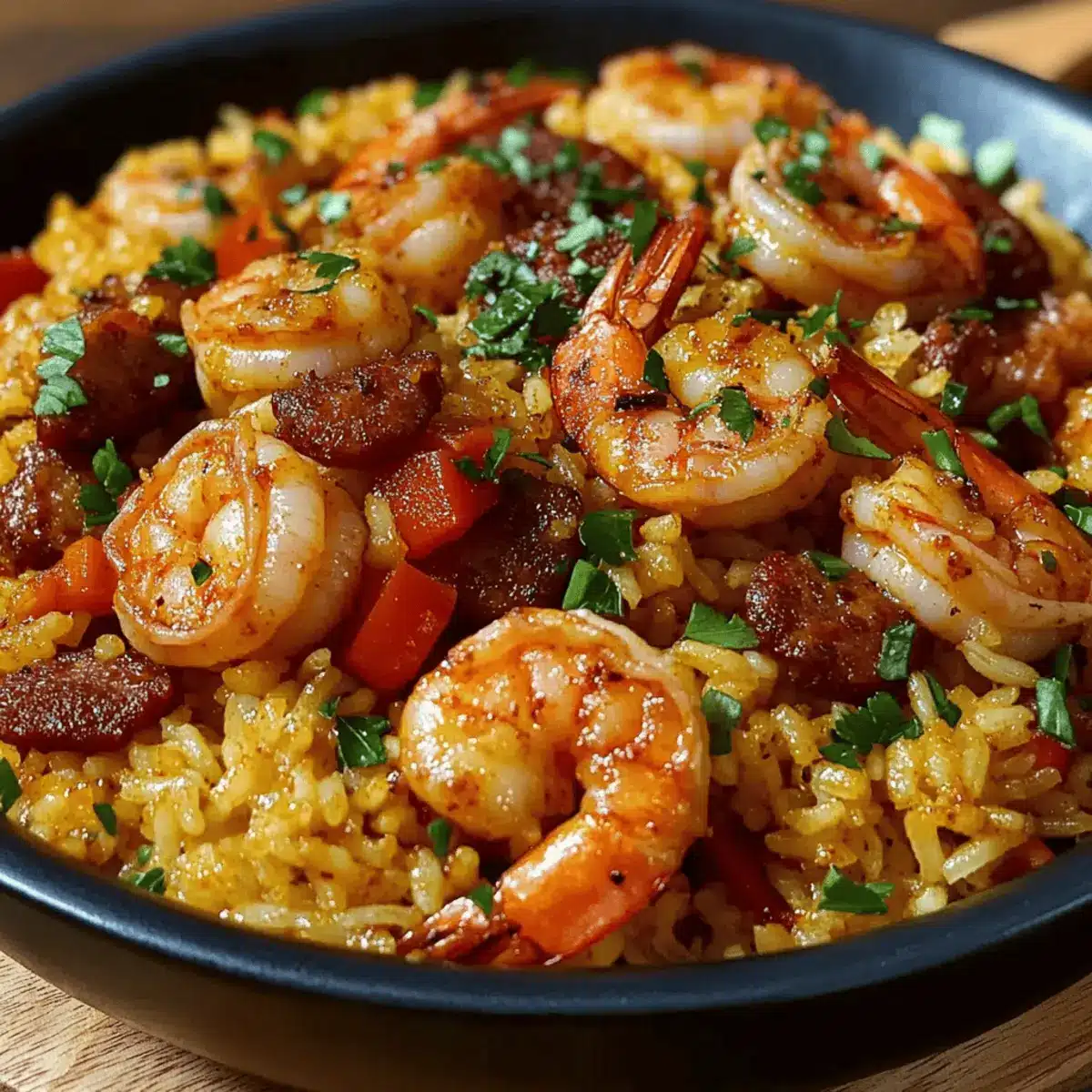 Cajun Rice with Juicy Shrimp & Sausage