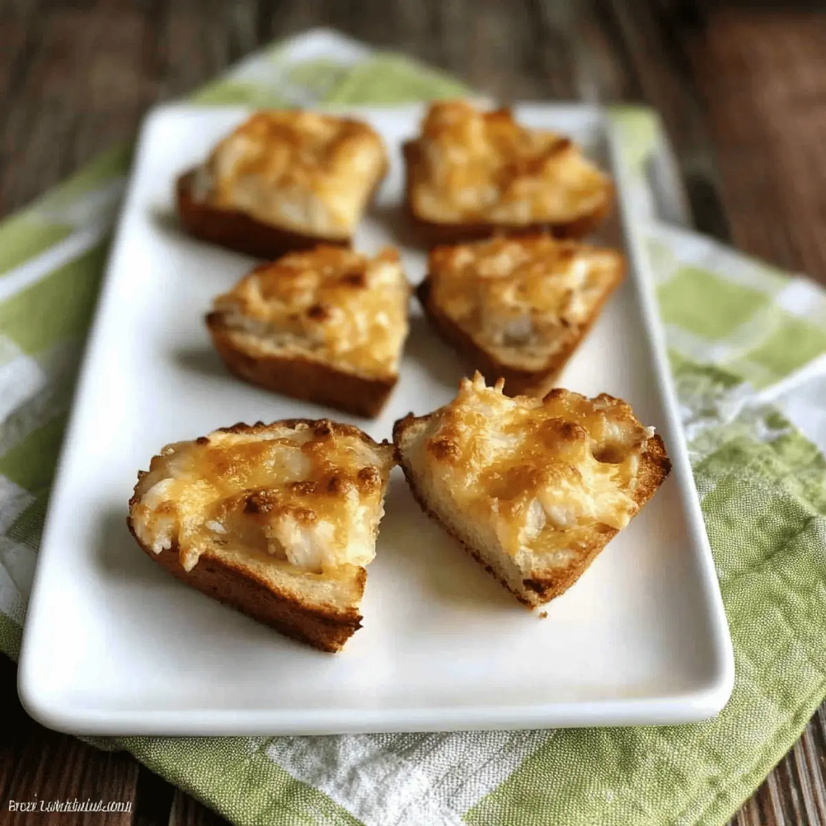 Cheesy Crabmeat Canapes