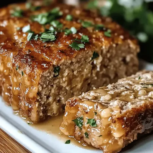 Juicy Garlic Parmesan Chicken Meatloaf