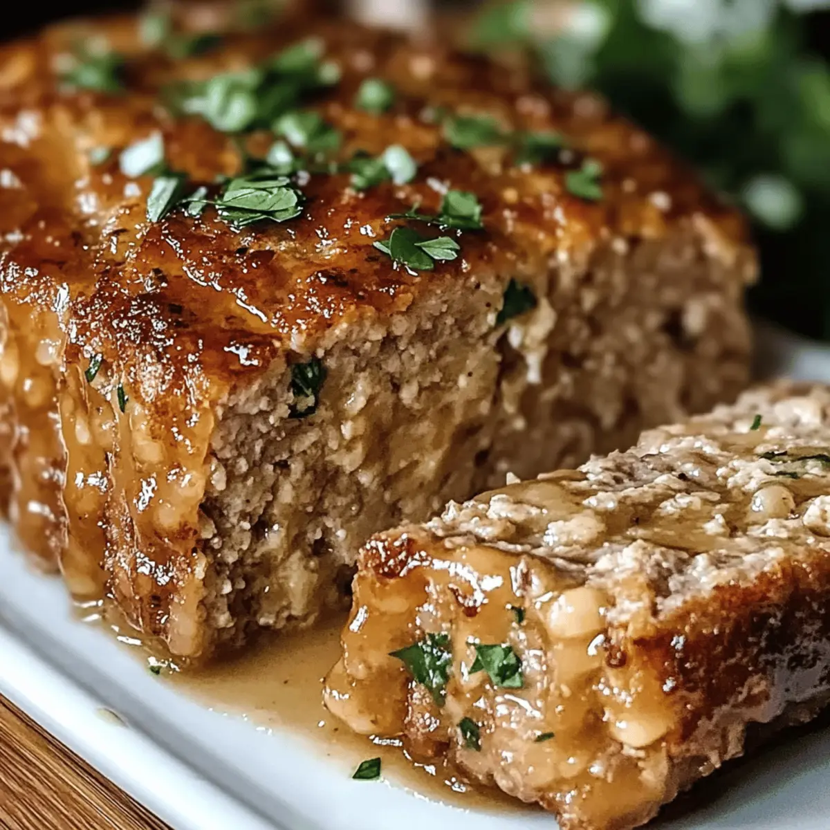 Juicy Garlic Parmesan Chicken Meatloaf