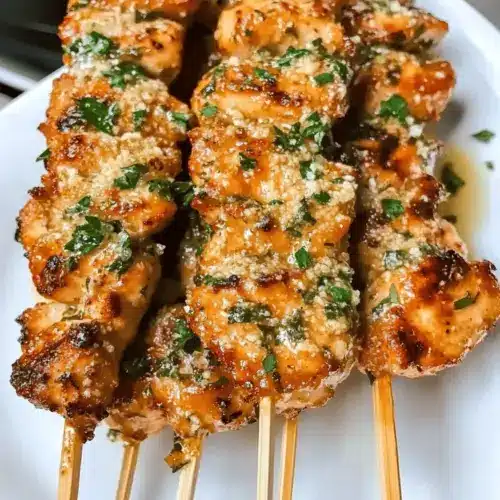 Ranch Garlic Parmesan Chicken Skewers