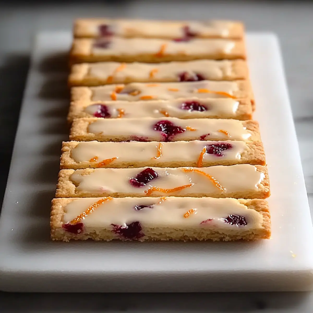 Orange Cranberry Shortbread Cookies