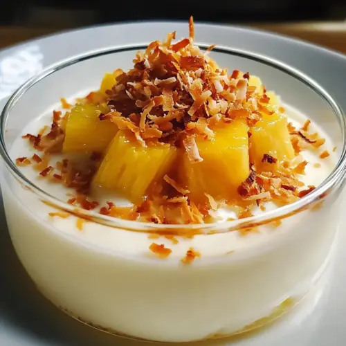 Coconut Cream Panna Cotta with Pineapple