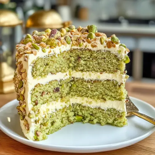 Pistachio Mascarpone Layer Cake