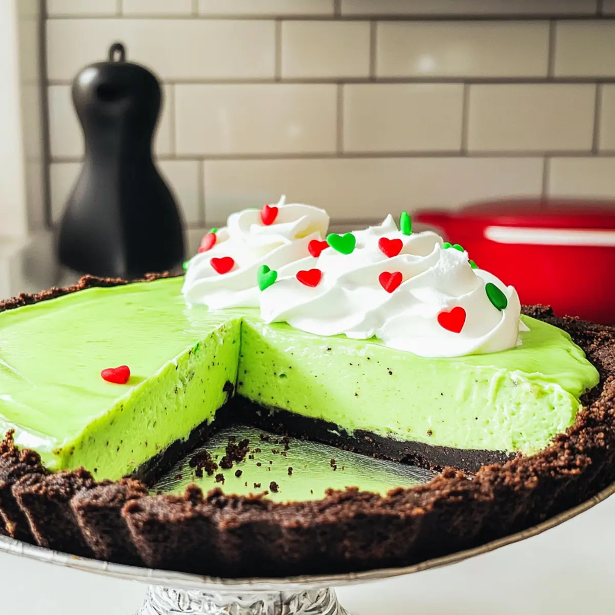 No Bake Grinch Pie