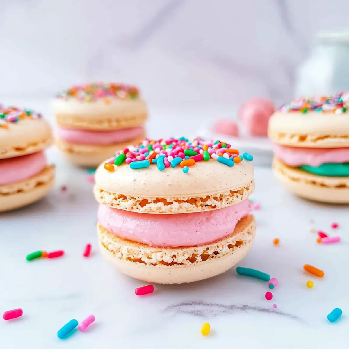 Birthday Cake Macarons