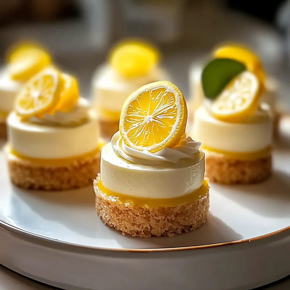 Mini Lemon Cheesecakes