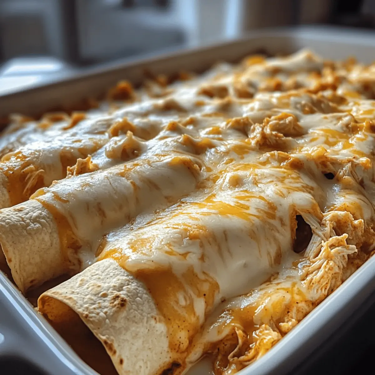 Chicken Enchiladas with Dreamy White Sauce