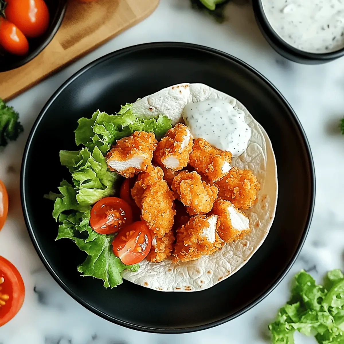 Crispy Chicken Ranch Snack Wrap