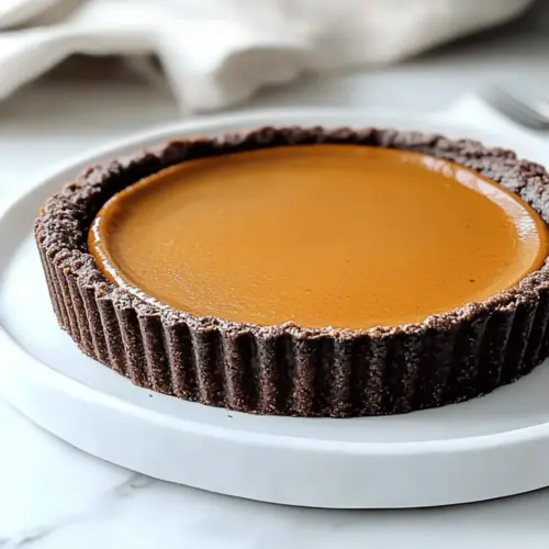 Dark Chocolate Pumpkin Tart