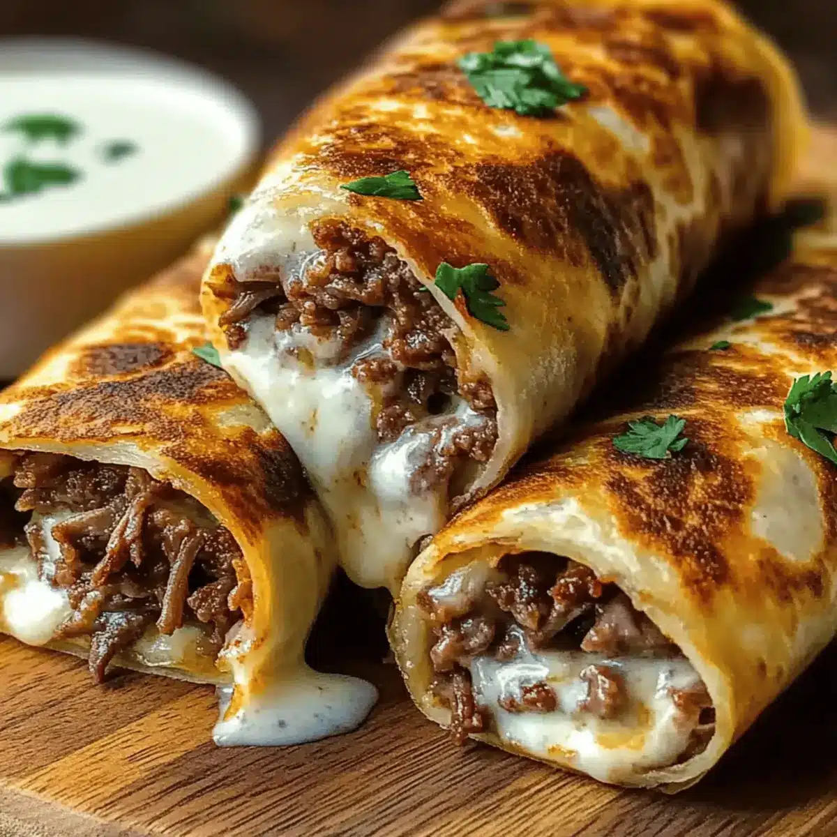French Dip Tortilla Roll Ups