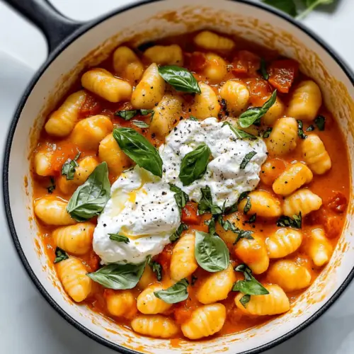Minute Creamy Tomato Gnocchi with Burrata