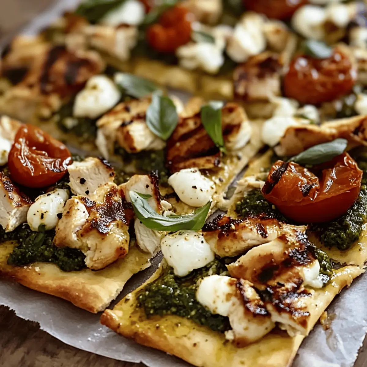 Pesto Chicken Flatbread