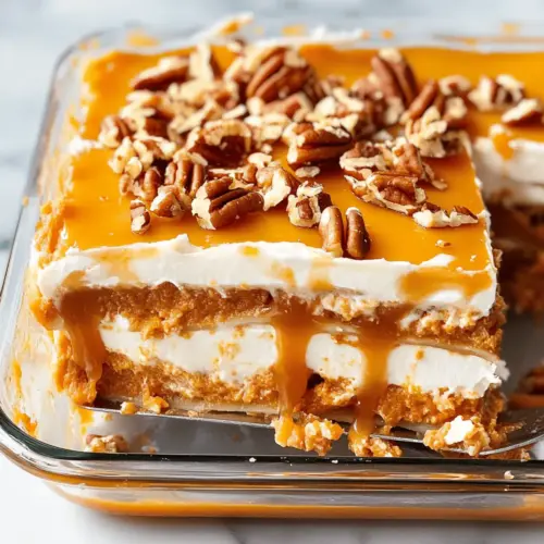 Pumpkin Cheesecake Lasagna
