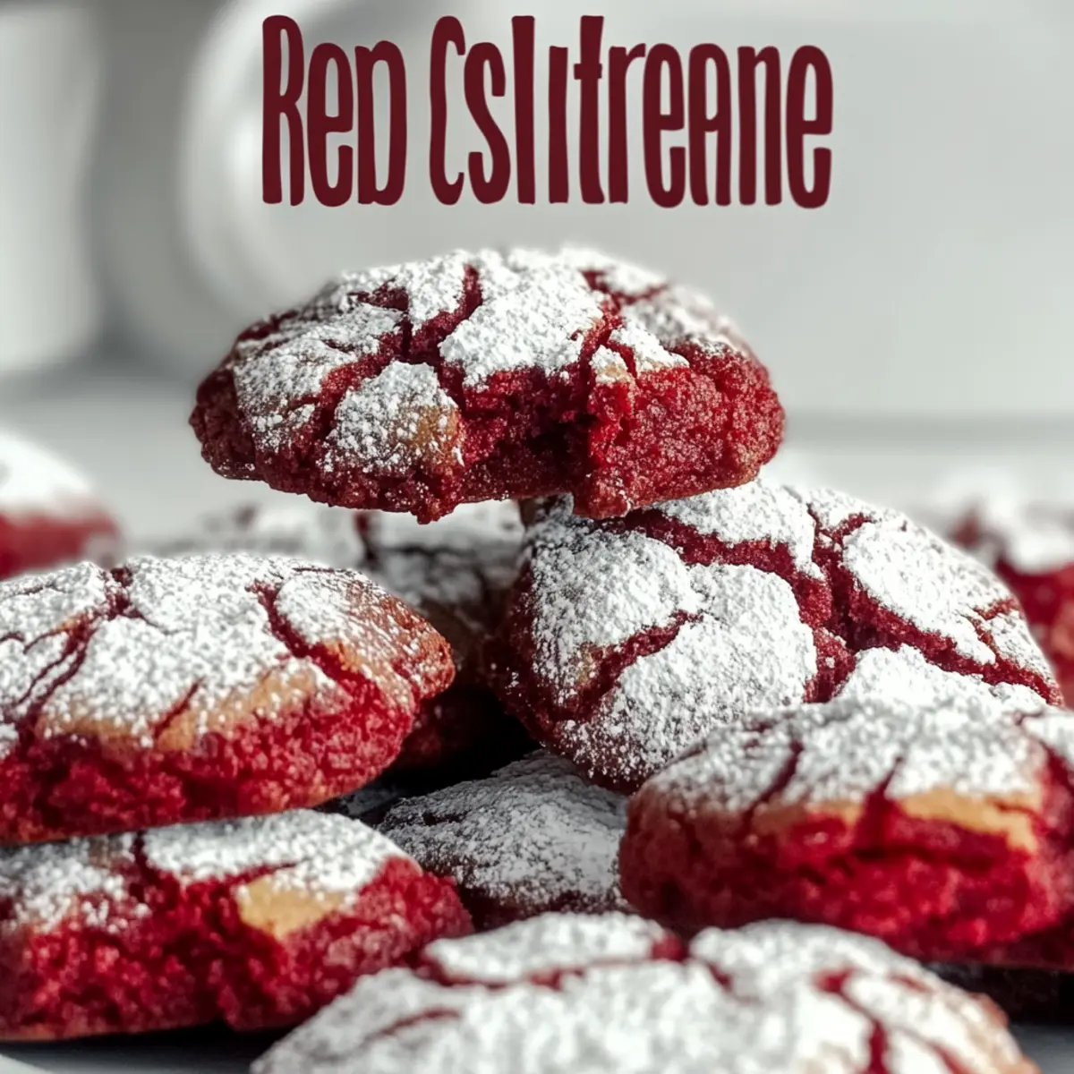 Red Velvet Crinkle Cookie
