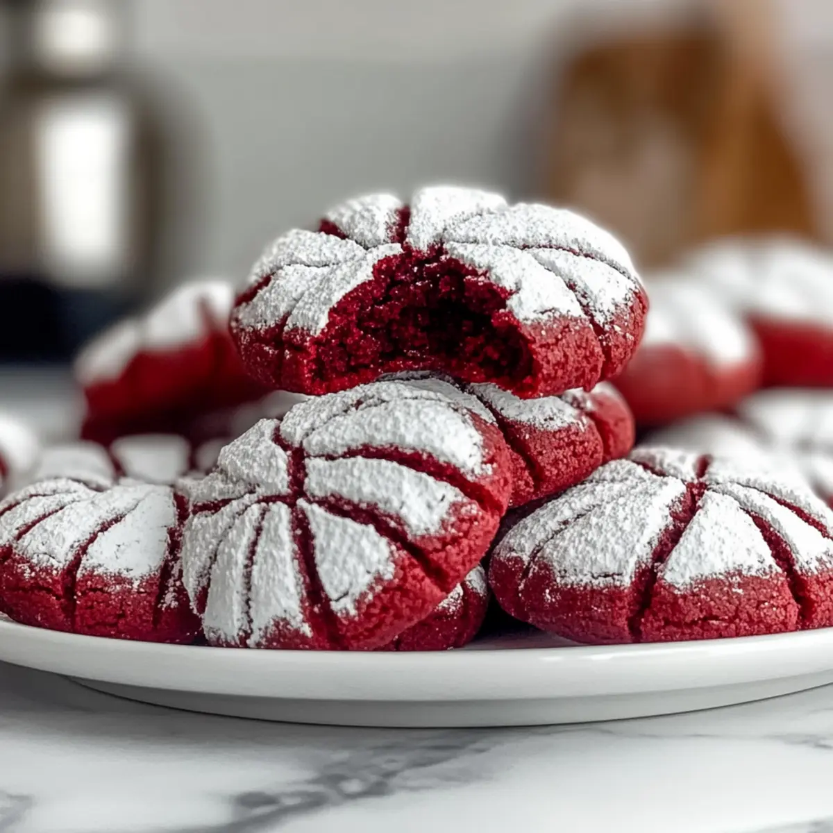 Red Velvet Crinkle Cookie
