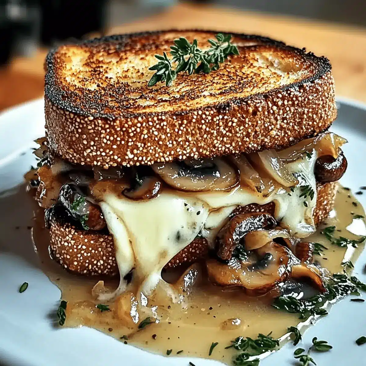 Swiss Mushroom Melt Sandwich