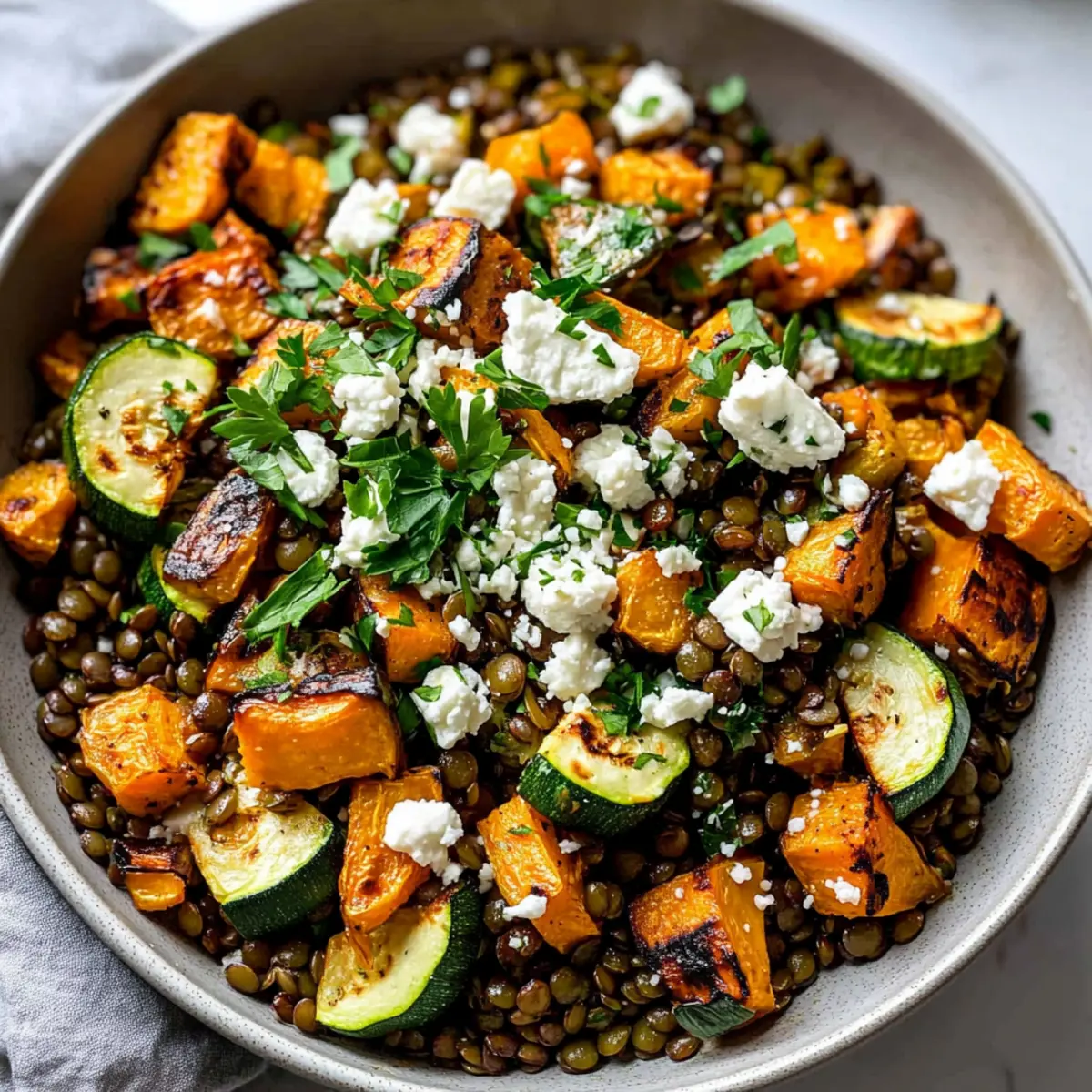 Savory Veggie Lentil Salad