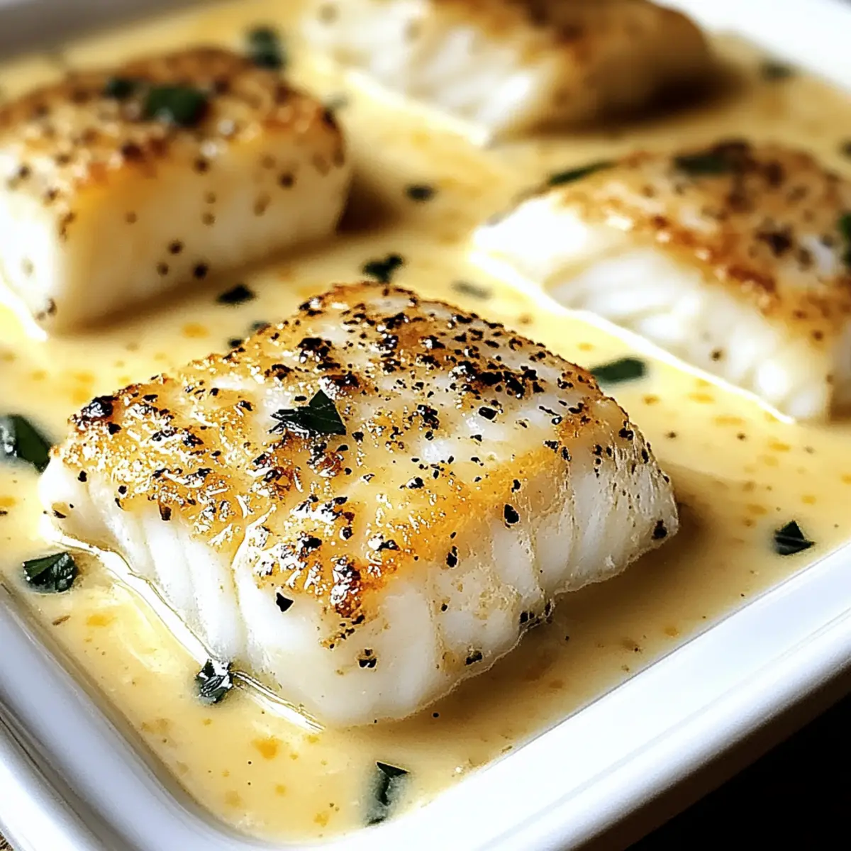 Baked Cod in Coconut Lemon Cream Sauce