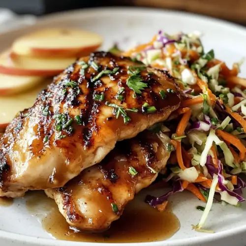 Sticky Apple Cider Chicken with Crisp Autumn Slaw Shines