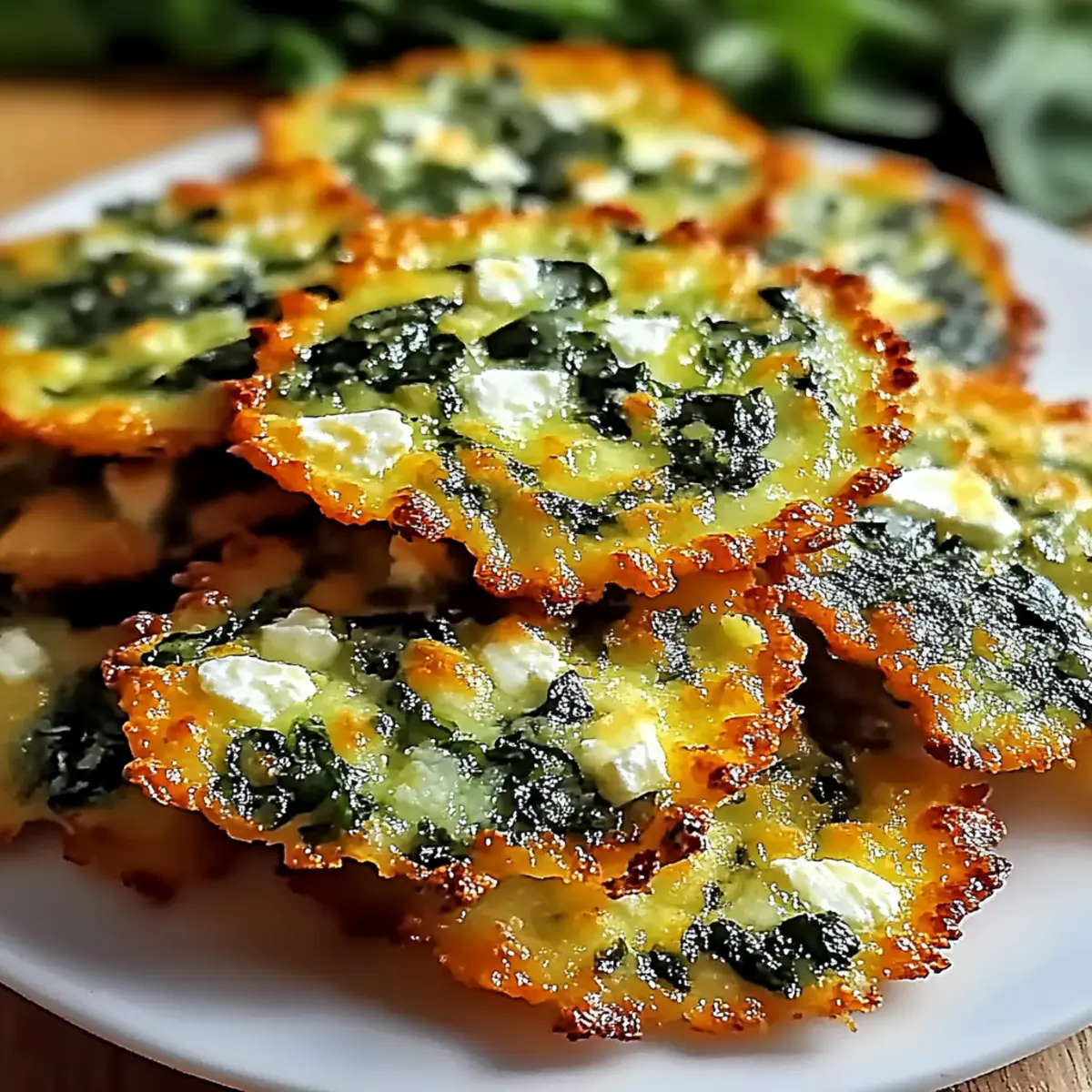Crispy Spinach and Feta Crisps