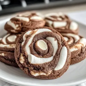 Chocolate Marshmallow Swirl Cookies