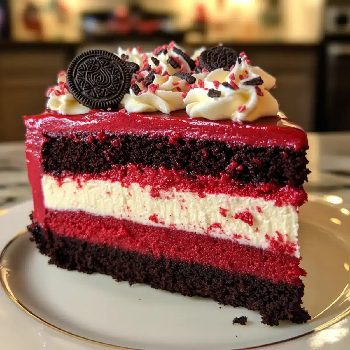 Red Velvet Oreo Cheesecake