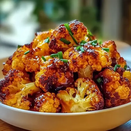 Sweet and Spicy Baked Cauliflower