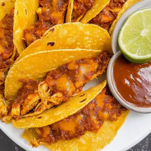 Cheesy Crispy Chicken Tacos