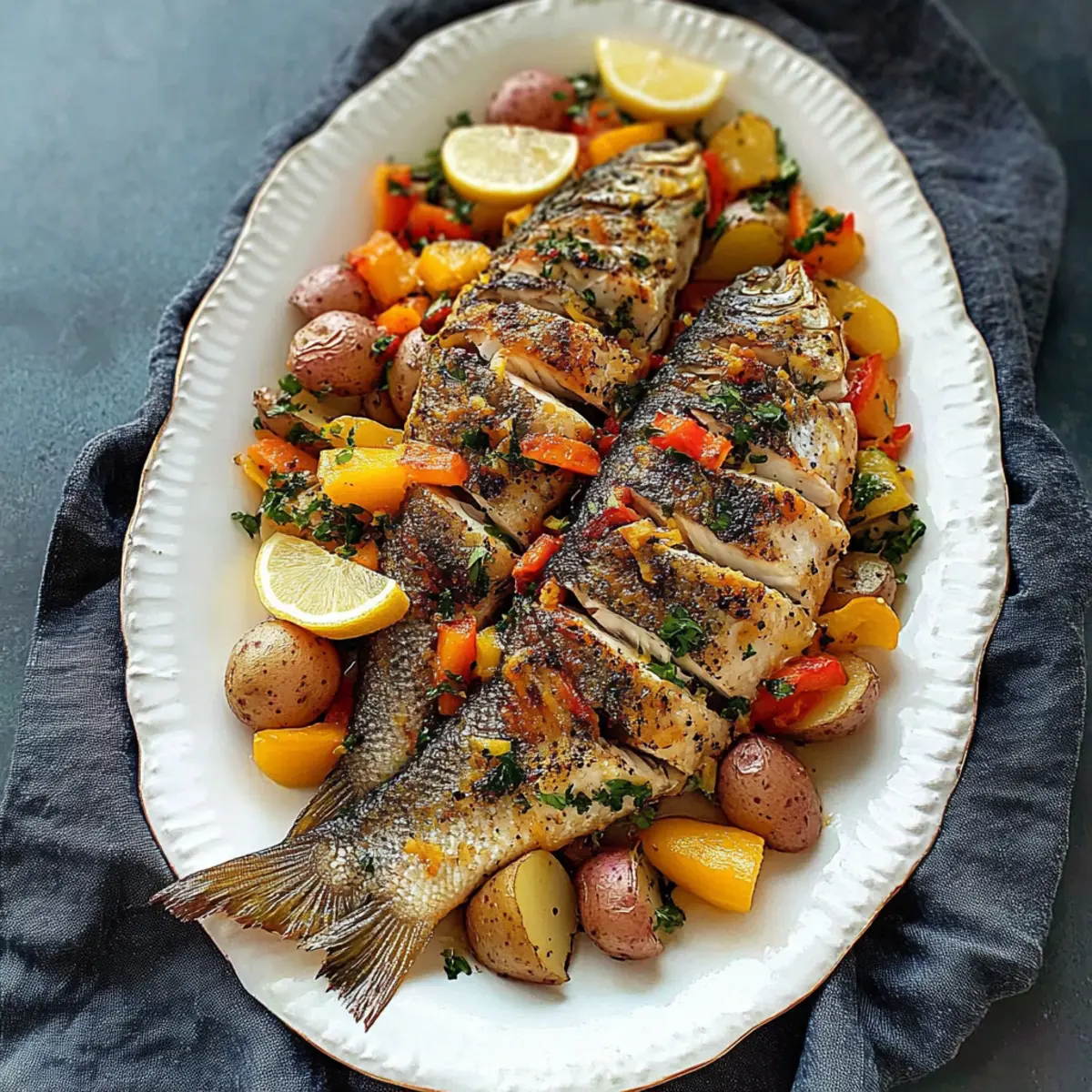 Oven Baked Mediterranean Branzino