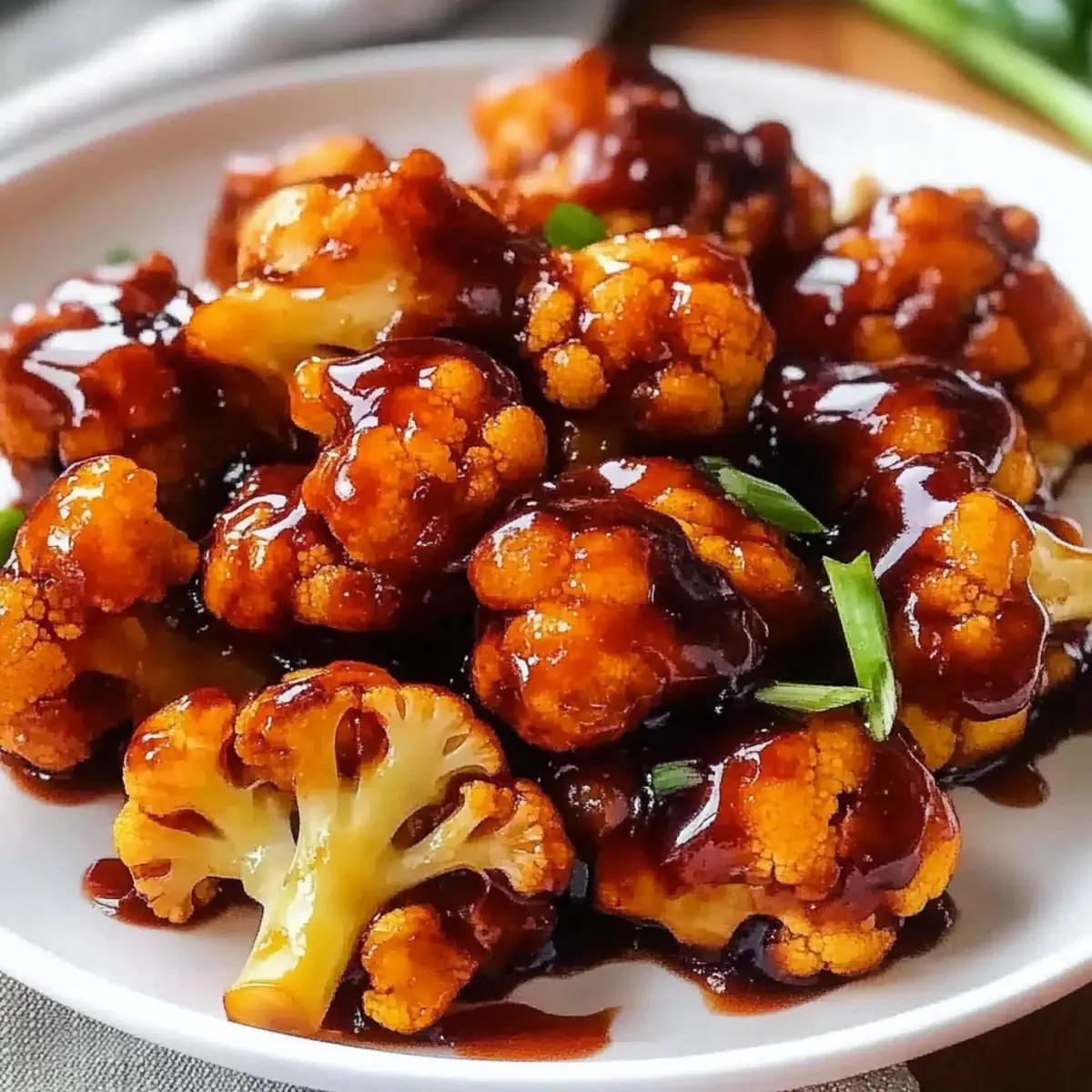 Sweet and Savory Glazed Baked Cauliflower