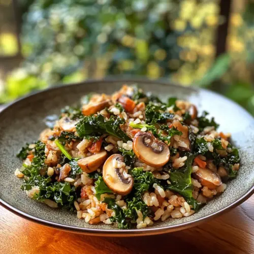 Crispy Kale and Shiitake Fried Rice