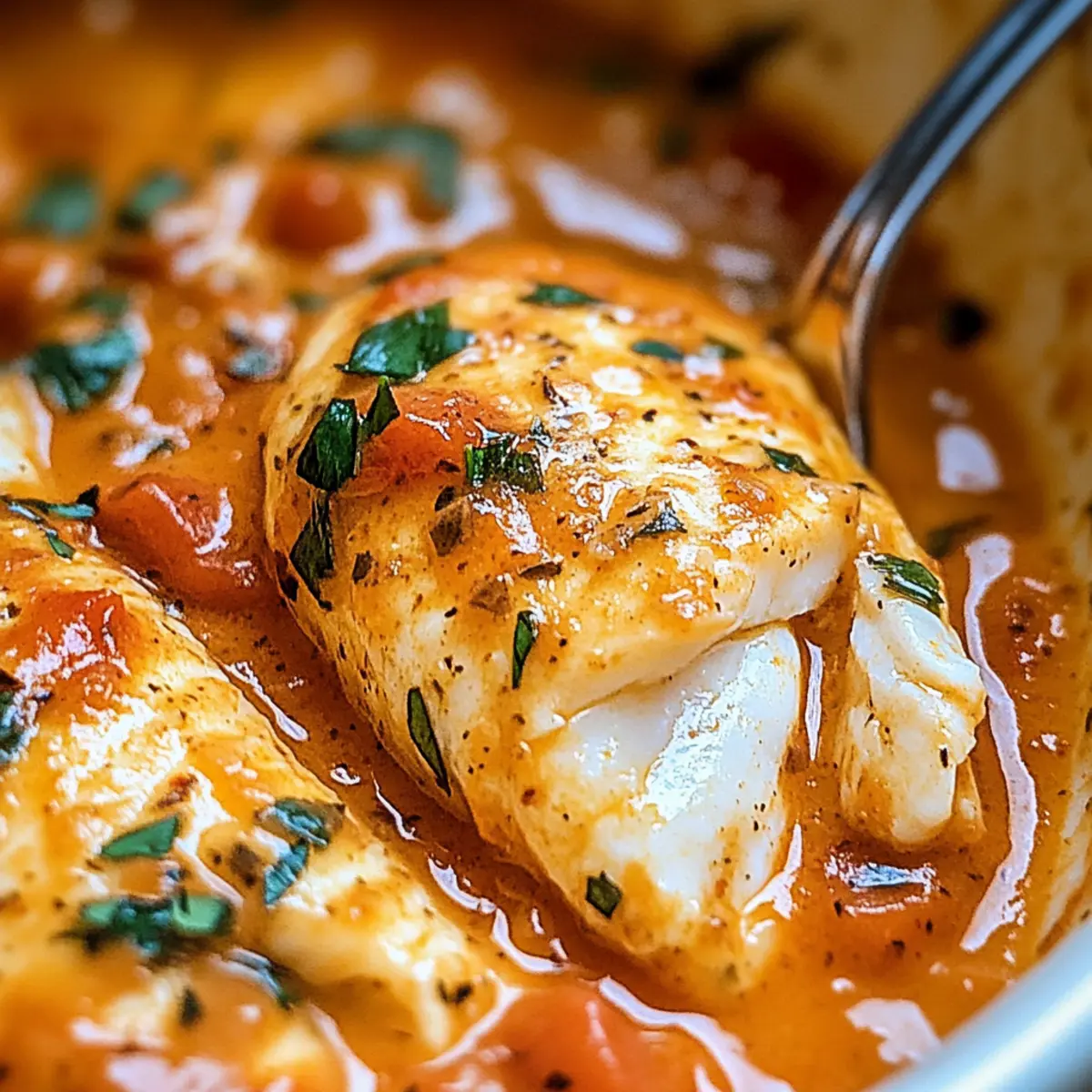 Tilapia in Roasted Pepper Sauce