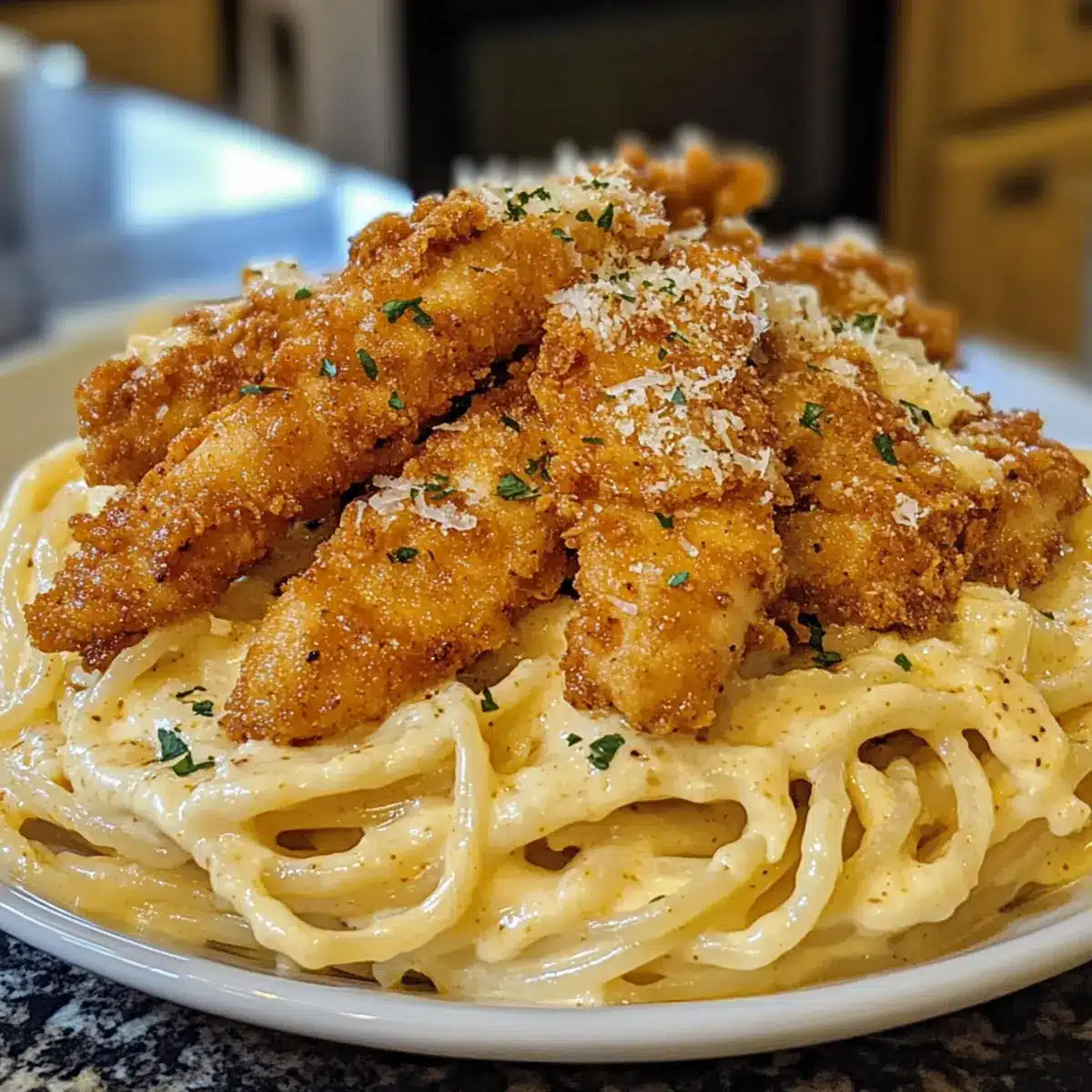 Spicy Cajun Three-Cheese Chicken Spaghetti