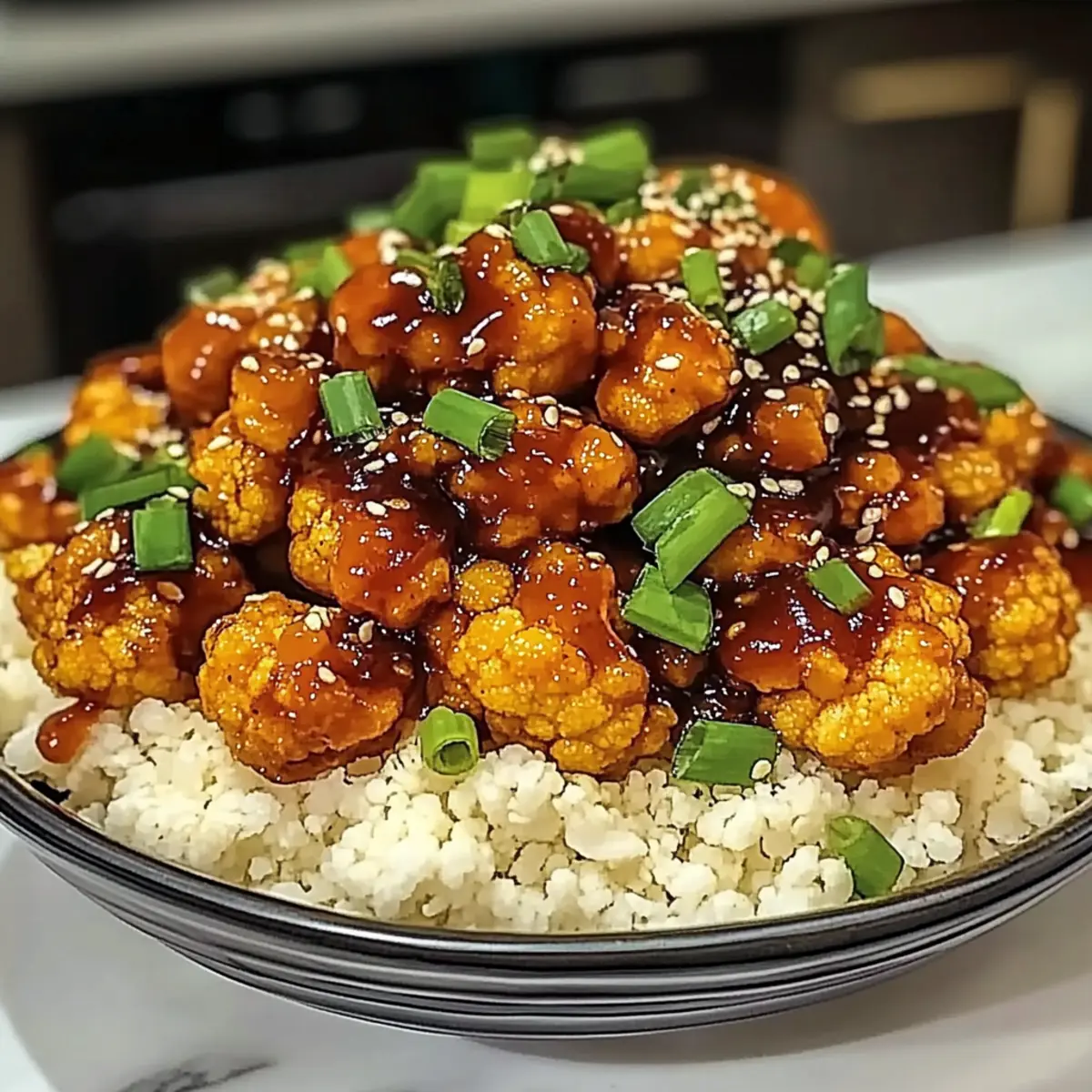 General Tso’s Cauliflower Bowls