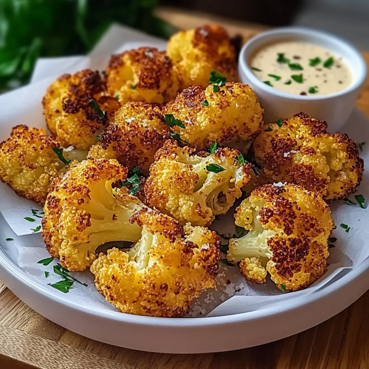 Keto Air-fried Crispy Cauliflower