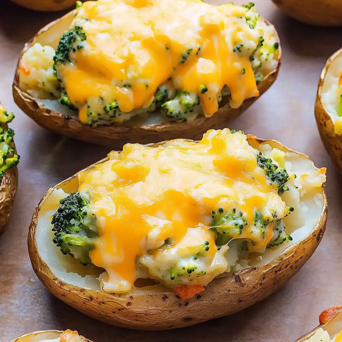 Twice-Baked Potatoes with Broccoli and Cheddar