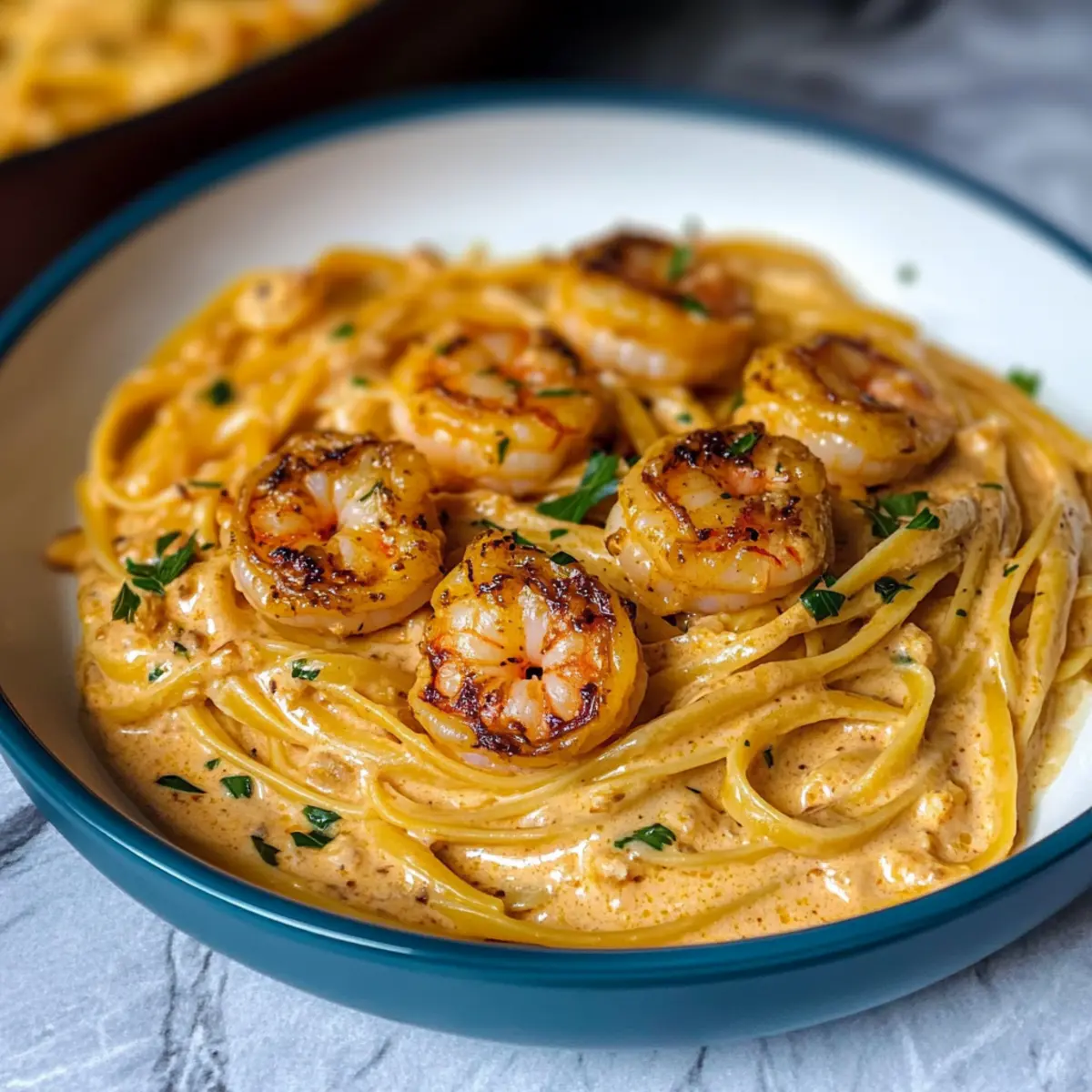 Creamy Shrimp Linguine