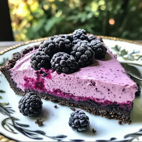 No-Bake Blackberry Mousse Tart