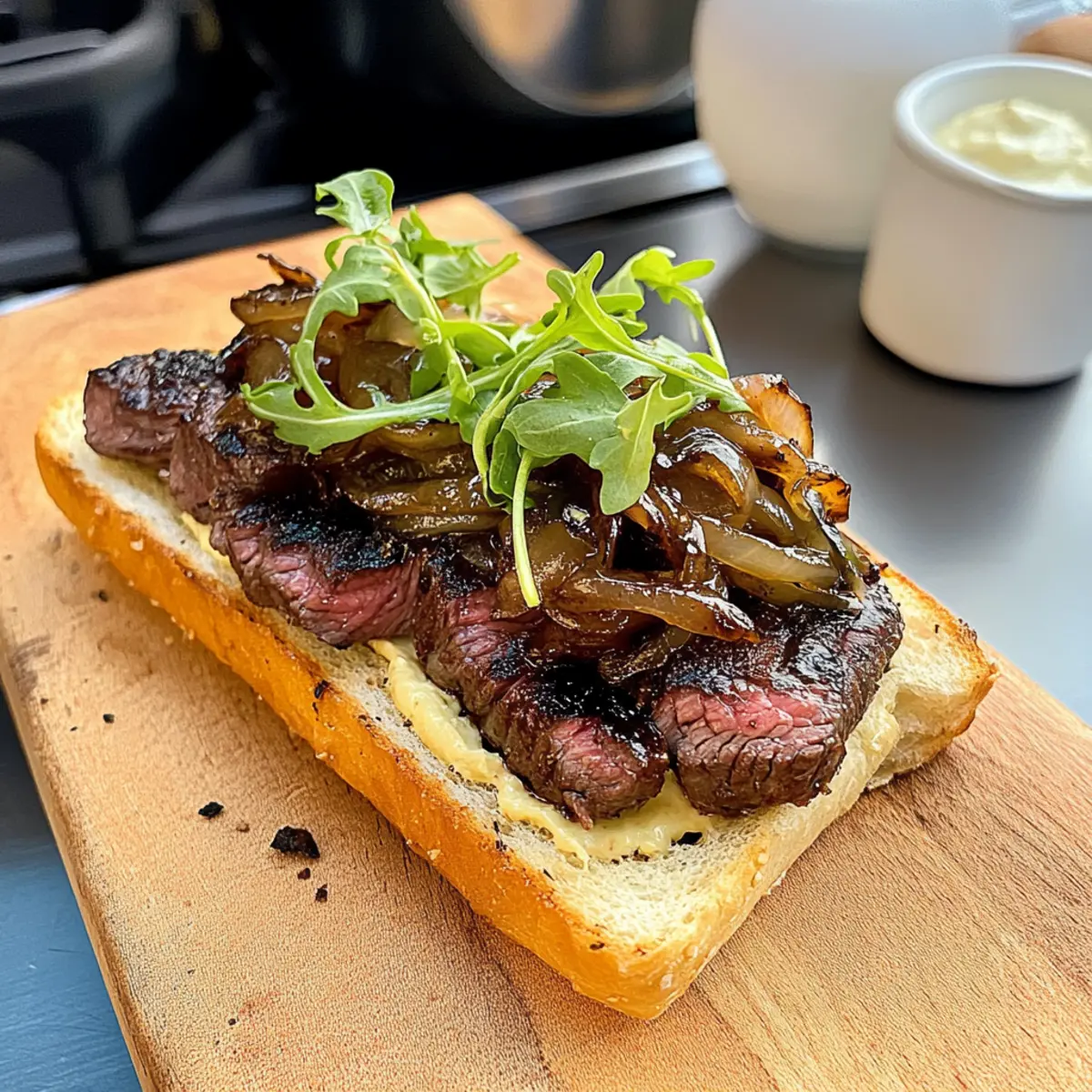Steak Ciabatta with Caramelised Onions