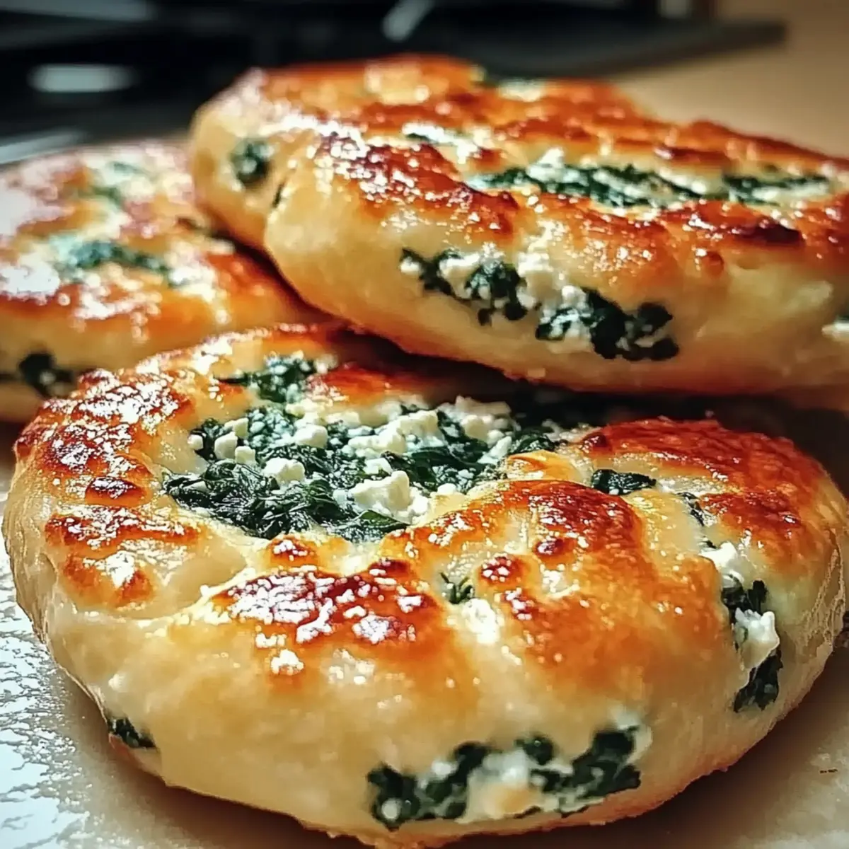 Spinach Cottage Cheese Flat Bagels