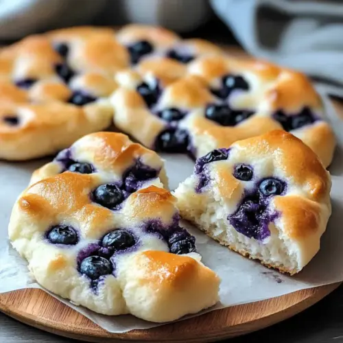 Fluffy Cottage Cheese Blueberry Cloud Bread